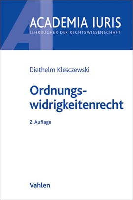 Cover des Lehrbuchs zum Ordnungswidrigkeitenrecht