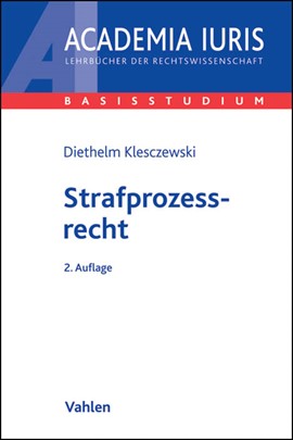 Cover des Lehrbuchs zum Strafprozessrecht