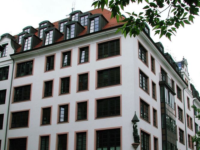 Fakultätsgebäude in der Innenstadt von Leipzig.