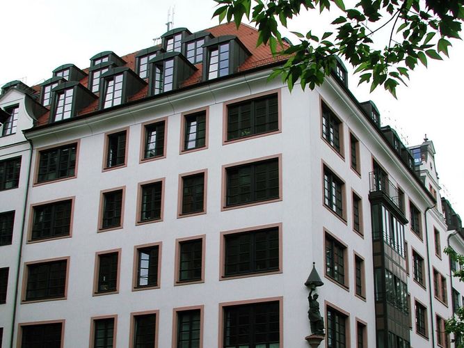 Fakultätsgebäude in der Innenstadt von Leipzig.