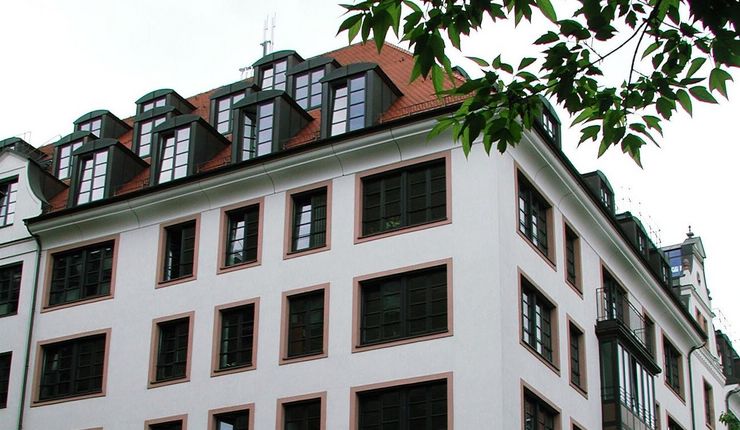 Fakultätsgebäude in der Innenstadt von Leipzig.