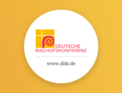 Logo der DBK auf orangenem Grund 