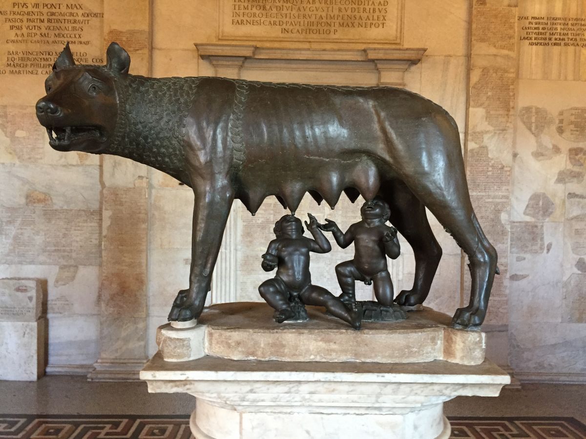 zur Vergrößerungsansicht des Bildes: Romulus und Remus waren der Sage nach die Gründer der Stadt Rom 753 vor Christus