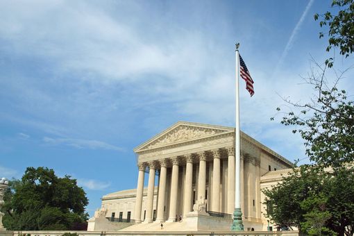 Bild zeigt das Gerichtsgebäude des US-Supreme Court in Washington