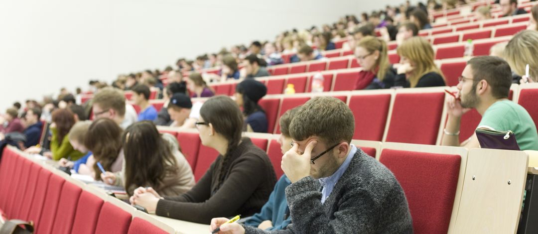 Studierende im Audimax der Universität Leipzig. Foto: Franziska Frenzel/Universität Leipzig