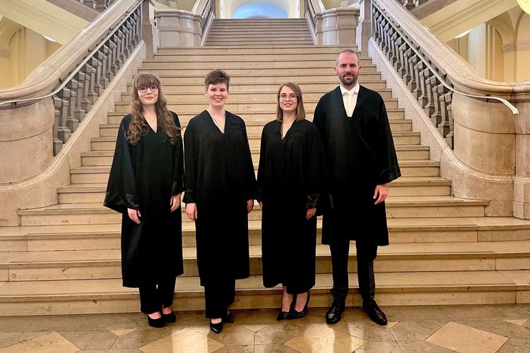 v.l.n.r.: Anne Pokorny, Jenny Joy Schumann, Josephine Buchholz, Felix Dörr. Foto: Viktoria Piekarska.