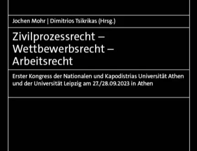 Cover des Tagungsbandes zum ersten griechisch-deutschen Kongress. Foto: Nomos Verlag. 