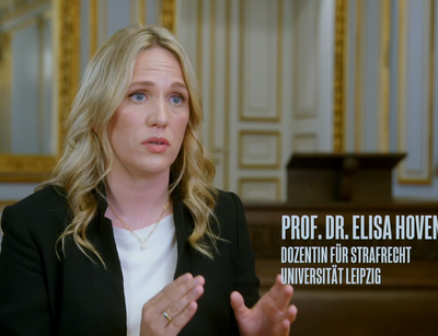 Prof. Dr. Elisa Hoven in der ARD-Dokumentation.