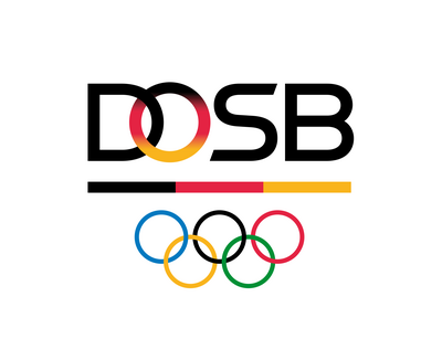 Die Buchstaben DOSB über den Olympischen Ringen
